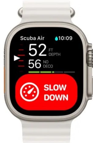 A new app turns the Apple Watch Ultra into a dive computer